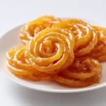 Jalebi recipe card layout on white