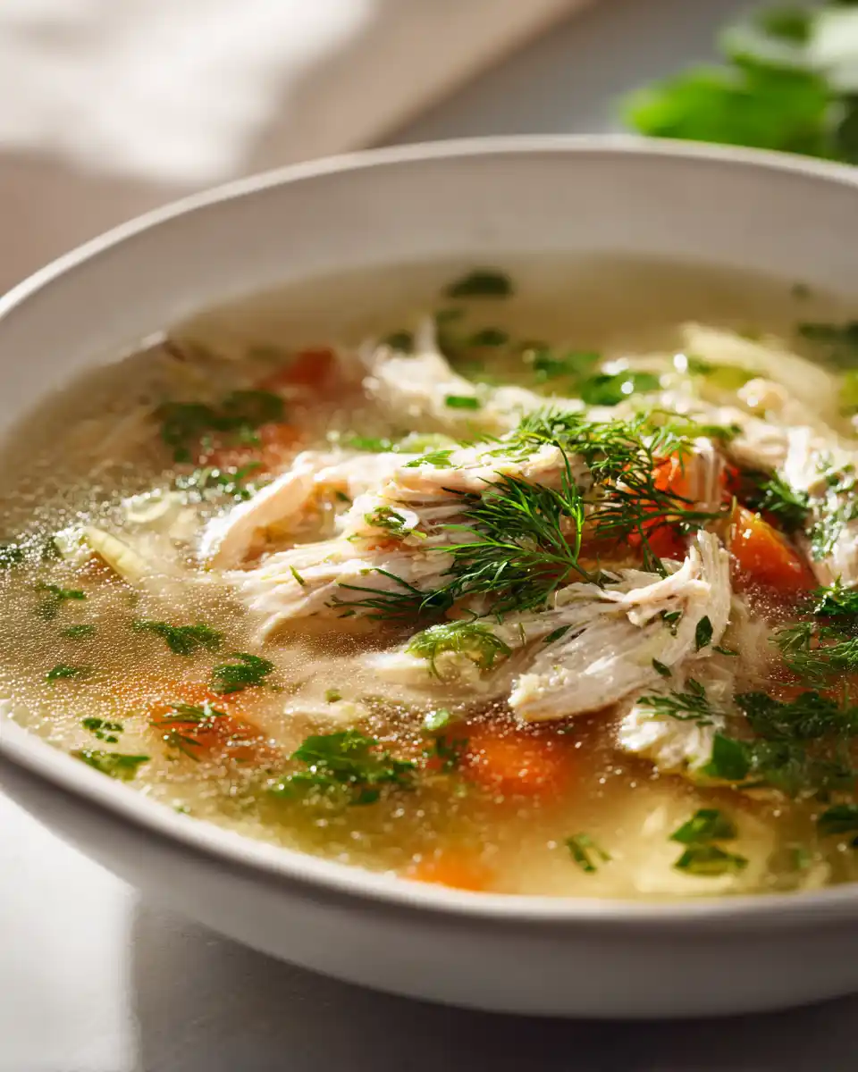 herb chicken soup with parsley