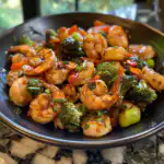 Sticky Garlic Shrimp Stir Fry (Quick Dinner)