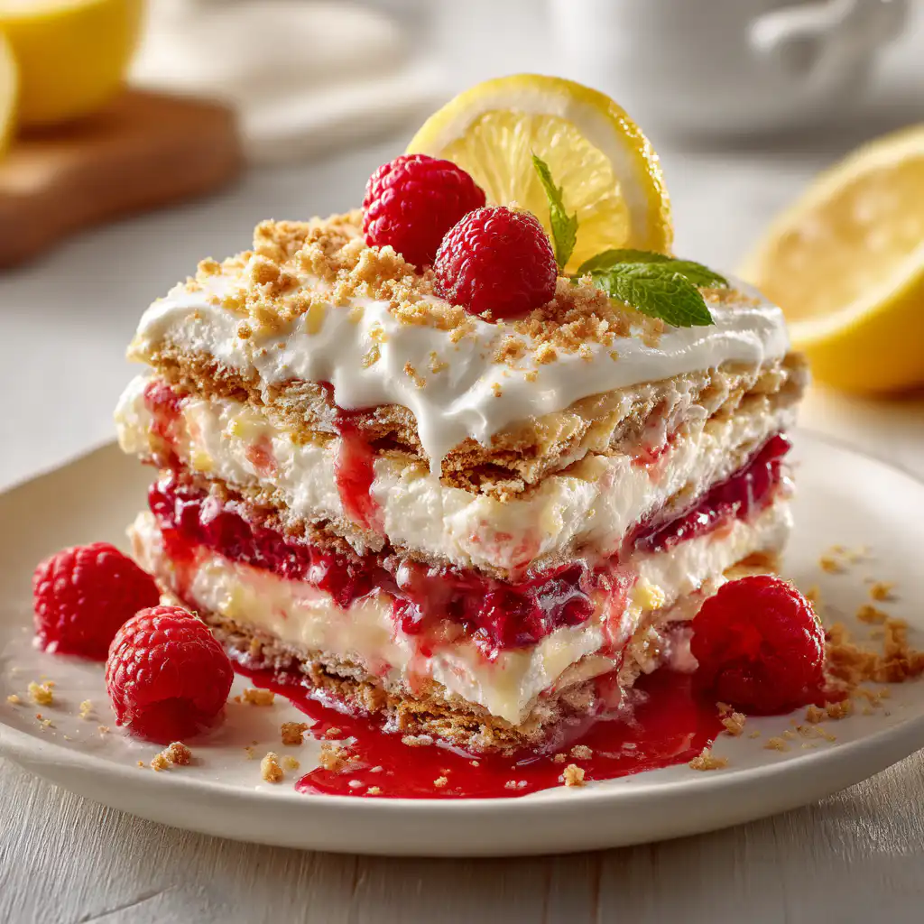Raspberry Lemon Icebox Cake (Summer Dessert)
