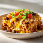 Cheesy Beef Mexican Rice Casserole (One Pan Dinner)