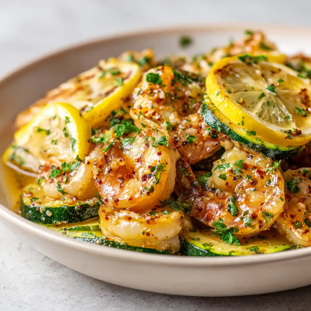 Garlic Butter Shrimp Zucchini Skillet (15 Minute Dinner)