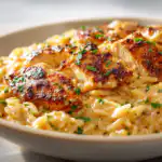 One Pot Cajun Chicken Alfredo Orzo (Easy Dinner)