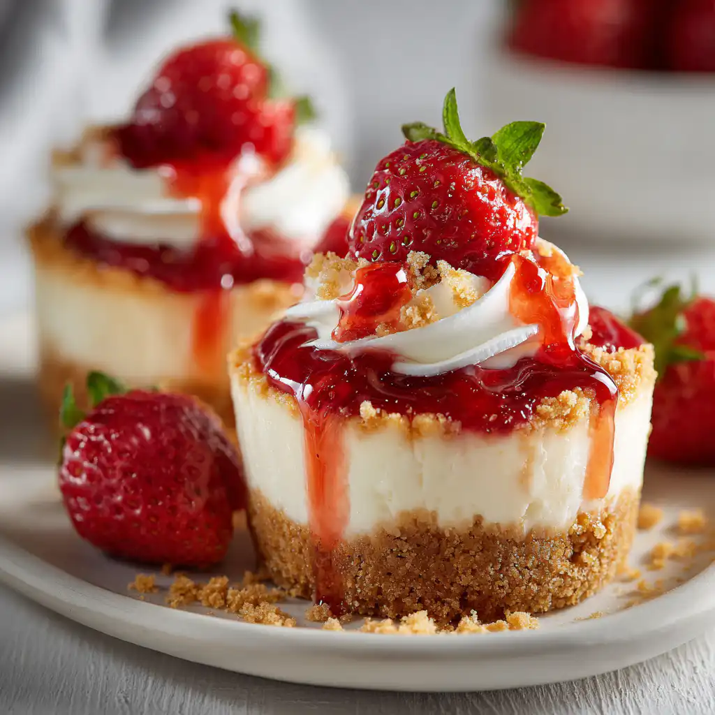 Strawberry Shortcake Cheesecake Cups (No Bake Dessert)