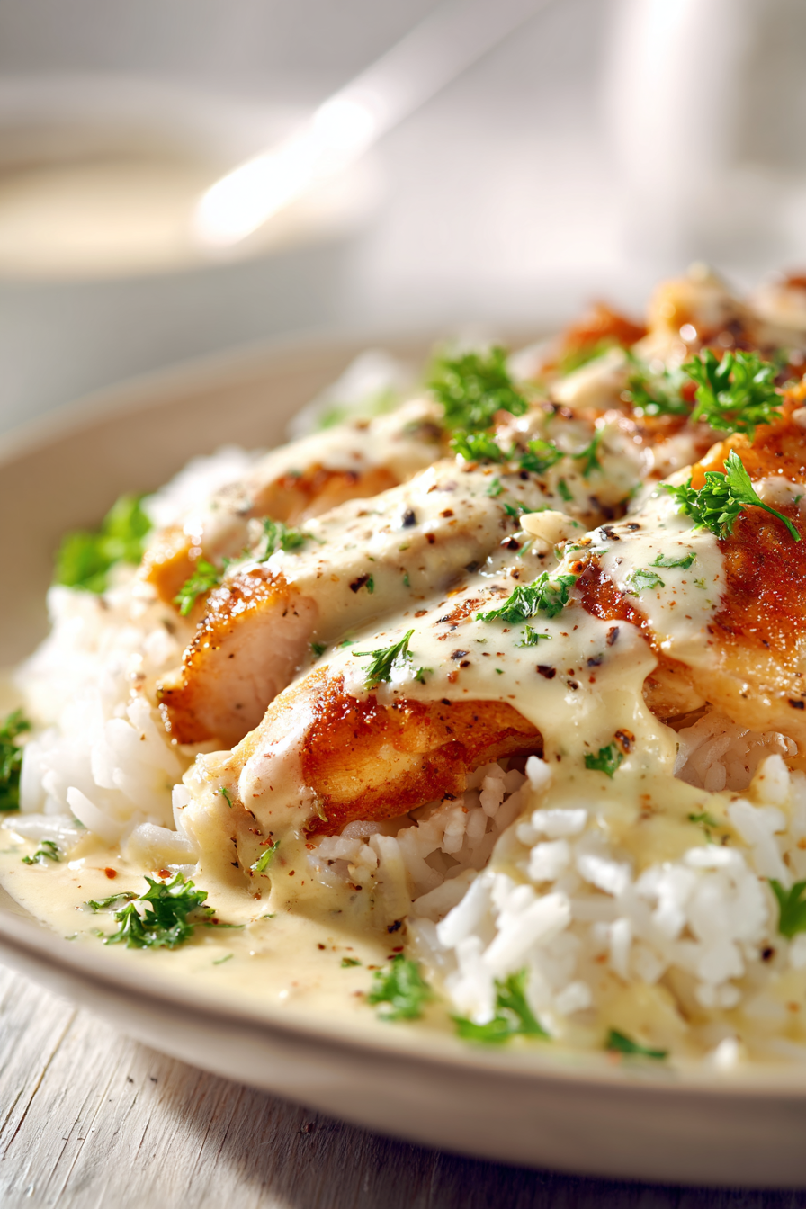 Creamy Garlic Chicken Rice Bowls Weeknight Dinner 3 image 1778005316396