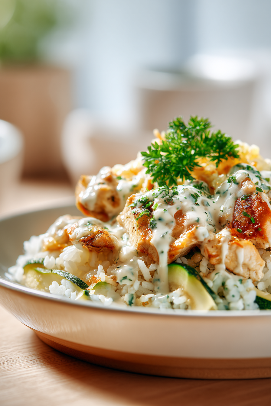 Fresh Summer Creamy Garlic Chicken Rice Bowls Light Dinner 3 image 1778005786208