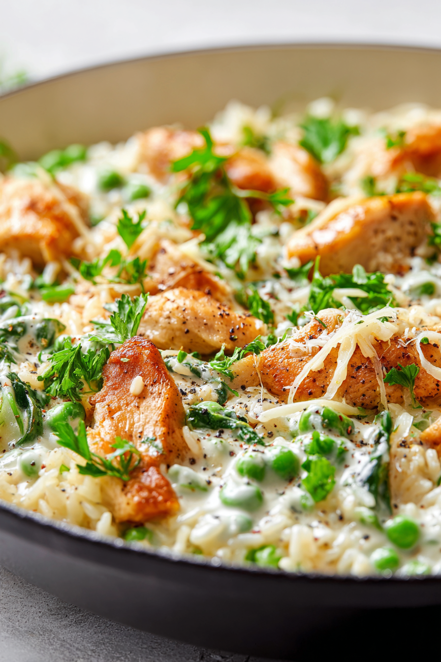 One Pan Creamy Garlic Chicken Rice Skillet 30 Minute Dinner 3 image 1778454395882