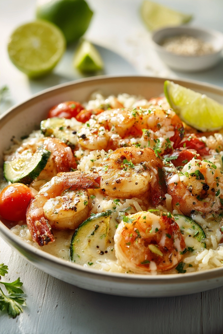 Summer Garlic Butter Shrimp Rice Skillet with Lime 3 image 1779138457667