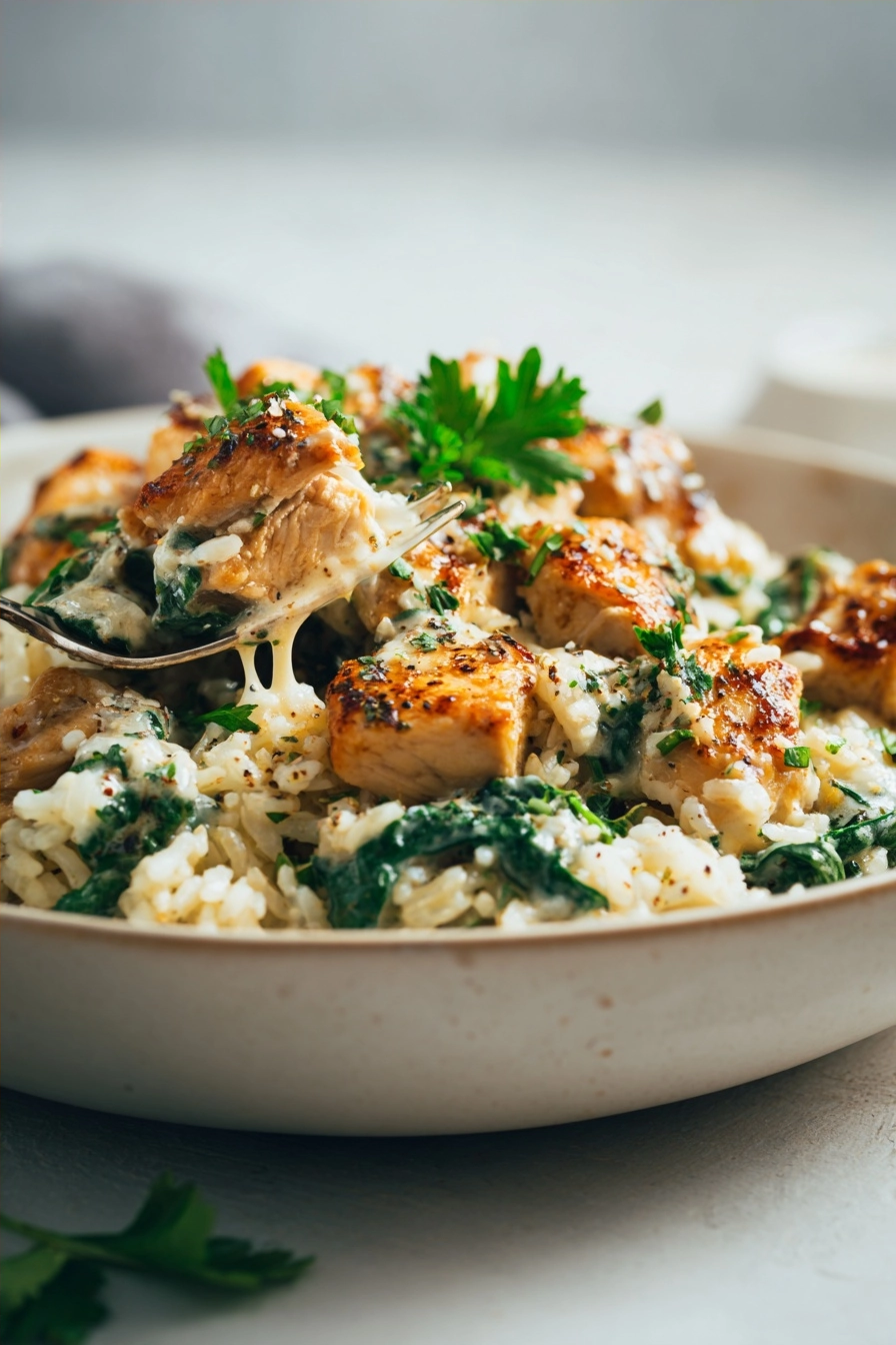 Creamy Garlic Chicken Rice Skillet Meal Prep 3 image 1779393069439
