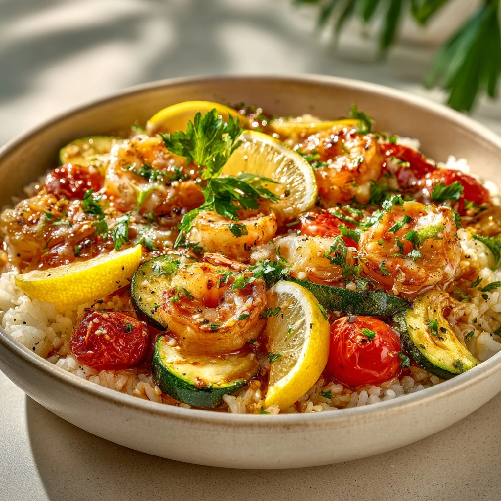 10 Creamy Garlic Rice Dinners: Easy One-Pan Chicken, Beef & Shrimp Bowls 1 Garlic Butter Shrimp Rice Skillet Easy Dinner