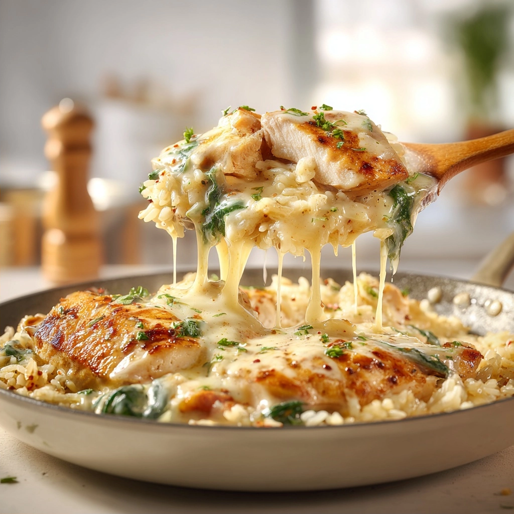 10 Creamy Garlic Rice Dinners: Easy One-Pan Chicken, Beef & Shrimp Bowls 3 One Pan Creamy Garlic Chicken Rice Meal