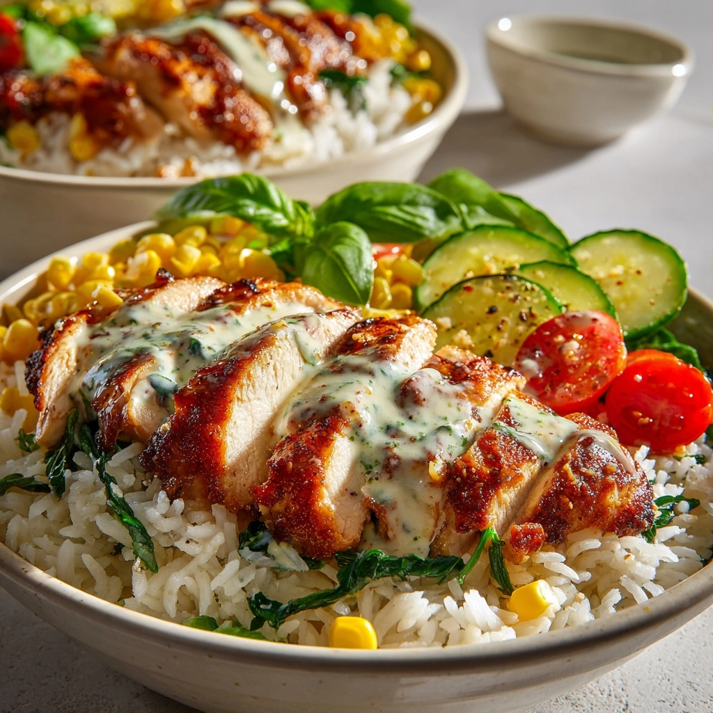 10 Creamy Garlic Rice Dinners: Easy One-Pan Chicken, Beef & Shrimp Bowls 9 Fresh Summer Creamy Garlic Chicken Rice Bowls